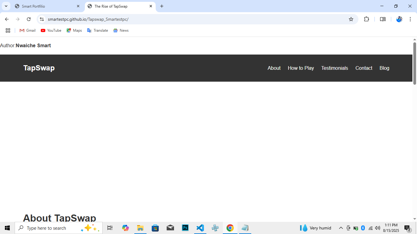 TapSwap rewards earning website preview